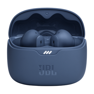 JBL Tune Beam Earbuds Blue Case Open photo