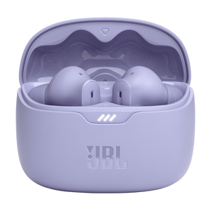 JBL Tune Beam Earbuds Purple Case Open photo