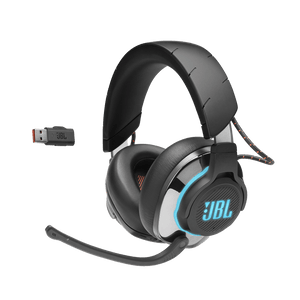 JBL Quantum 810 Wireless Headset Hero photo with Dongle