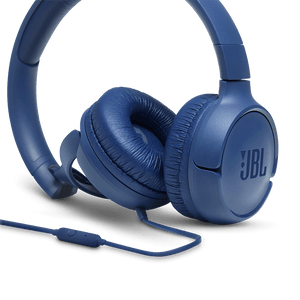 JBL Tune 500 Headphones Blue Details Photo